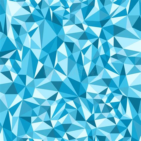 Blue Triangles Mosaic Pattern Stock Vector Illustration Of Textured