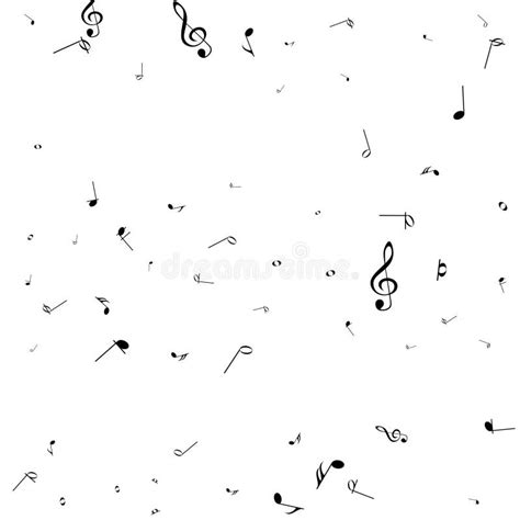 Black Music Notes Isolated On White Background Vector Illustration