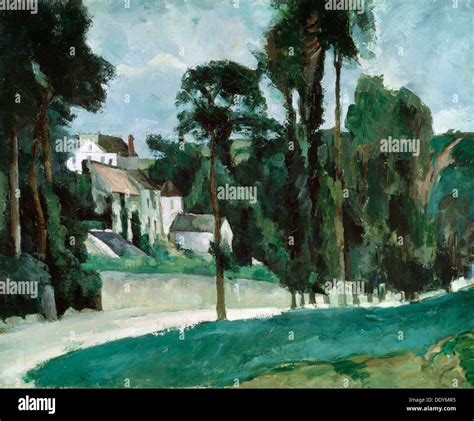 The Road At Pontoise 1875 Artist Paul Cezanne Stock Photo Alamy