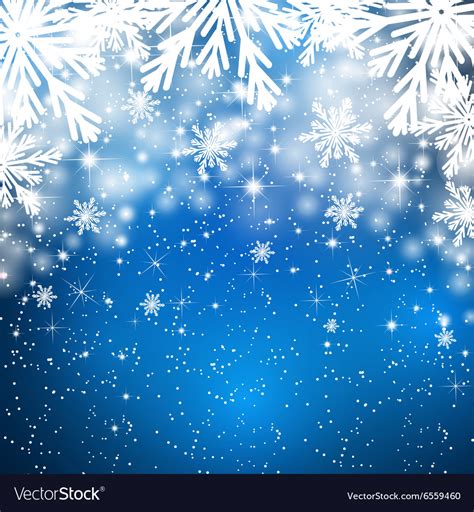 Snowflakes Background With Falling Snow Royalty Free Vector