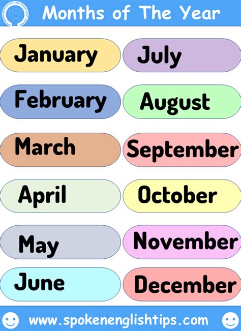 10 Best Free Printable Months Of The Year Chart Artofit