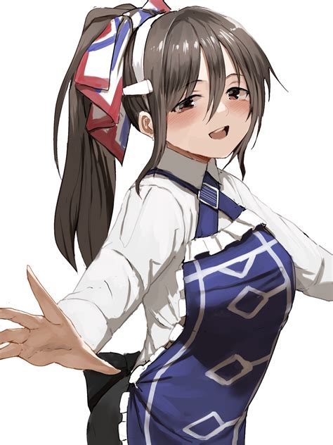 Safebooru 1girl Apron Ashigara Kancolle Black Skirt Blue Apron