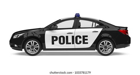 Stock Vektor „illustration Police Car Side View Isolated“ Bez