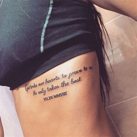 It's kinda placed underneath the underwire on my right rib! Rib Cage Women S Small Bible Verse Tattoos - Best Tattoo Ideas