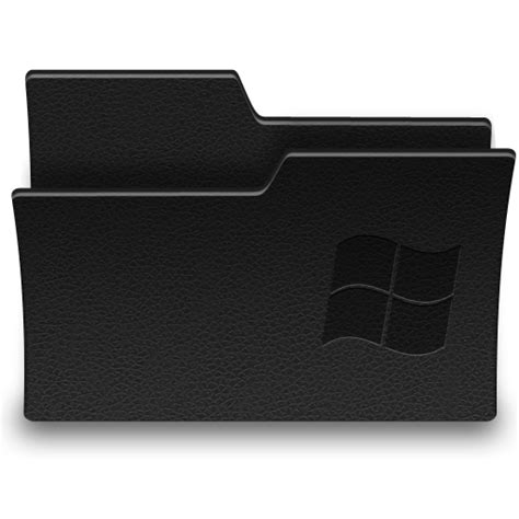 Folder Windows Icon Black Folder Leather Icons