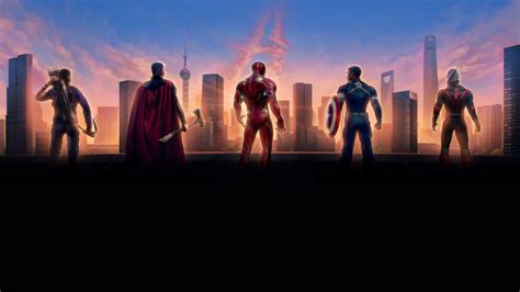 Avengers Endgame Captain America Thor Hawkeye Captain Marvel 2019