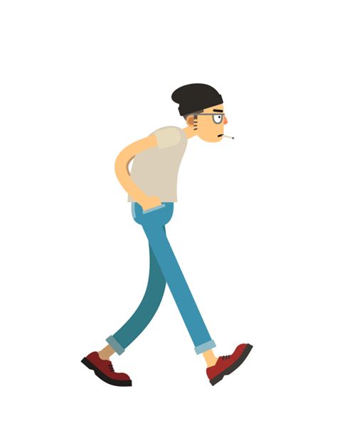 Walk Cycle Jaeilson Character Design Animation Vector Animation