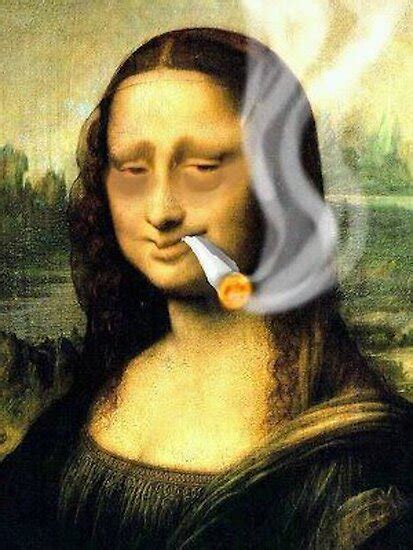 Mona Lisa Smoking Poster By Glpkw Redbubble