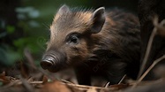 森林野生動物攝影中的小豬, 小野豬, 高清攝影照片, 眼睛背景圖片和桌布免費下載