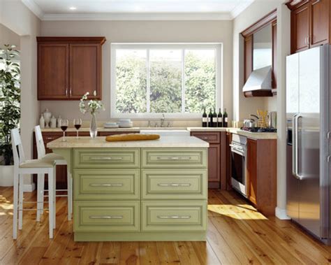 Mixing Stain And Painted Cabinetry Home Design Ideas Pictures Remodel