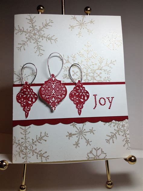 snowflake spot embossed christmas card crafts
