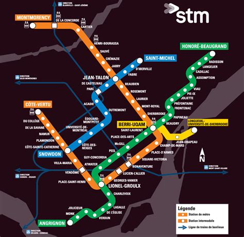 Plan Du Métro De Montréal Montmorency How To Plan Geography