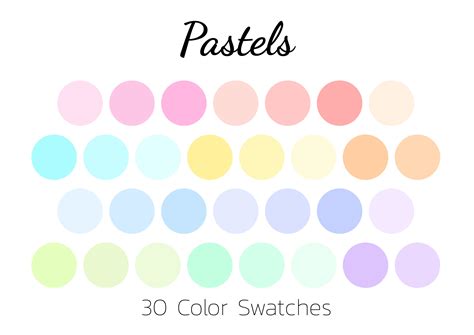 Color Palette Swatches Pastels Illustration Par Rujstock Creative Fabrica