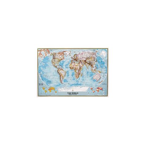 National Geographic Deluxe Laminated Wall Map World On Popscreen
