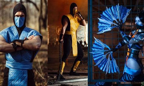 Mortal Kombat Rain Cosplay Costume Men Cos Outfit Custom Fast