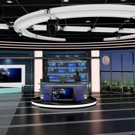 3D Virtual TV Studio Sets Collection Vol 13 8 PCS DESIGN CGTrader