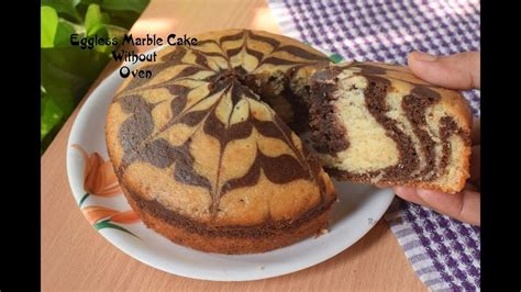 Eggless Vanilla Marble Cake Recipe Mydelicious Recipes