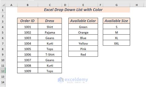 How To Create Excel Drop Down List With Color 2 Ways ExcelDemy