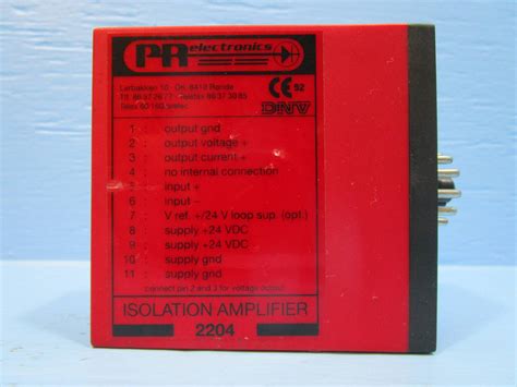 Pr Electronics 2204 Isolation Amplifier Input 4 20 Ma Amp Output 0 20