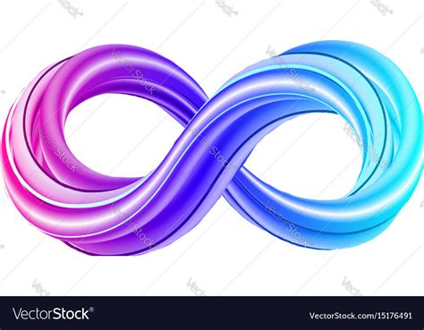3d Infinity Symbol Colorful Icon Royalty Free Vector Image