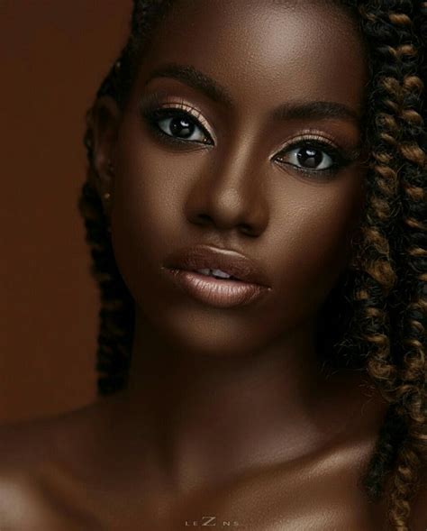 Beautiful Dark Skinned Women Gorgeous Maquillage Black Afro Style