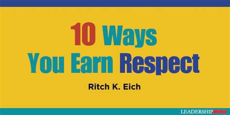 10 Ways You Earn Respect The Leading Blog A Leadership Blog