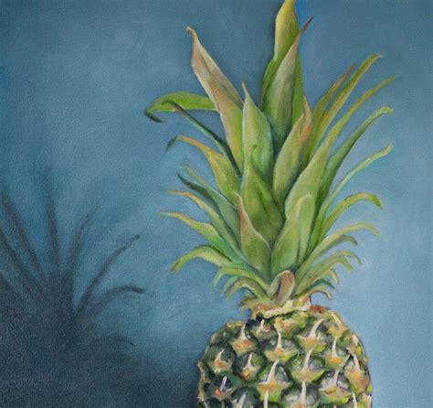 Giclee Fine Art Print Original Art Pineapple A Slice Etsy