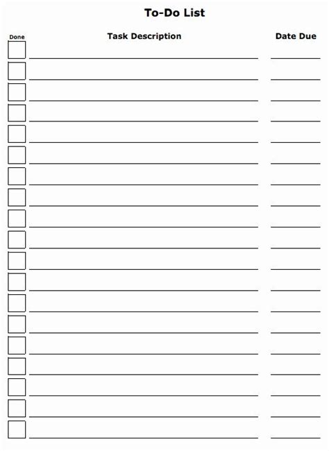 Editable Checklist Template Word Awesome 7 Free To Do Task List