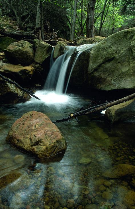 Waterfall In The Woods Photograph By Kathy Yates Fine Art America