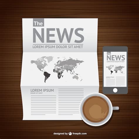 Premium Vector Coffee And Newspaper