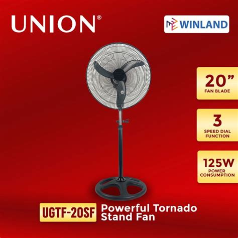 Union By Winland 20inches Powerfull Tornado Stand Fan Electric Fan