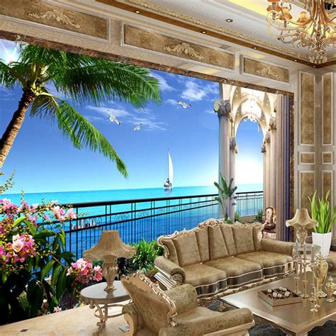 Beibehang Custom Photo Wallpaper 3d Wall Mural Expand The Space Balcony