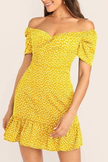 Yellow Summer Mini Dresses For Women Cute Short Yellow Dresses For