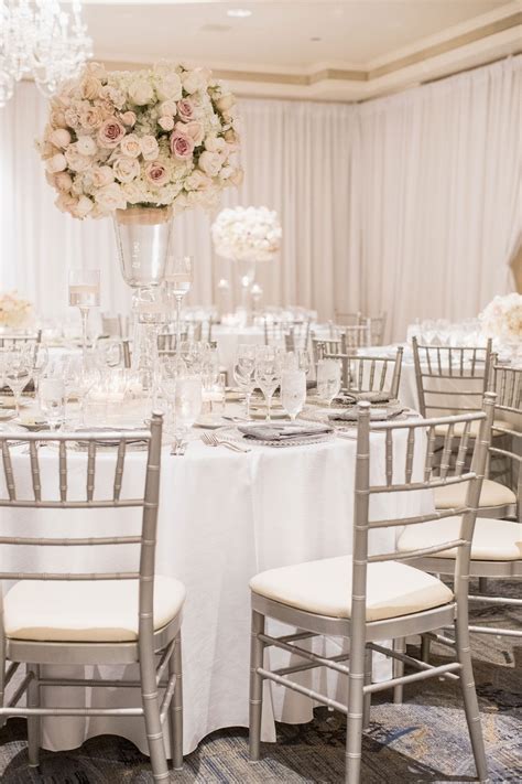 Silver Chiavari Chairs At Wedding Reception