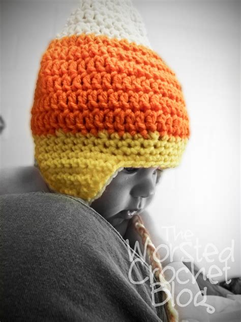 The Worsted Crochet Blog Candy Corn Hat Giveaway