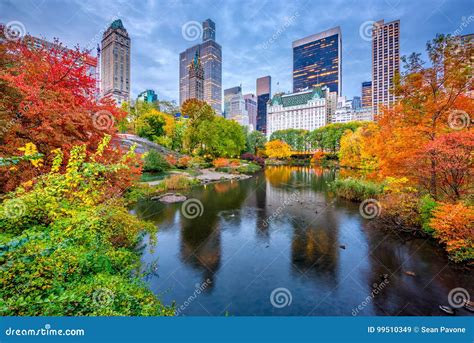 Central Park Autumn Stock Image Image Of Gapstow Night 99510349