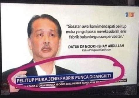 Coronavirus (cov) adalah salah satu keluarga besar virus yang lazimnya menjangkiti saluran pernafasan. Mask Jenis Fabrik Bukan Punca Jangkitan Covid-19