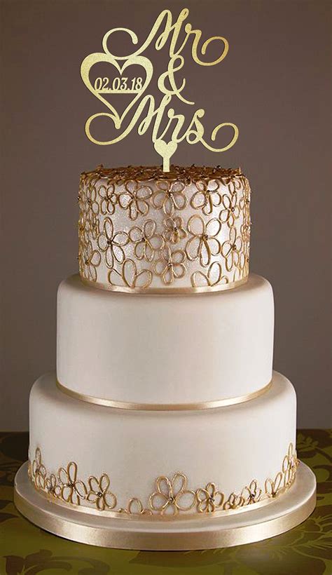 5 out of 5 stars (299) $ 14.95. Wedding Cake Topper Heart Cake Topper gold Wedding Cake ...