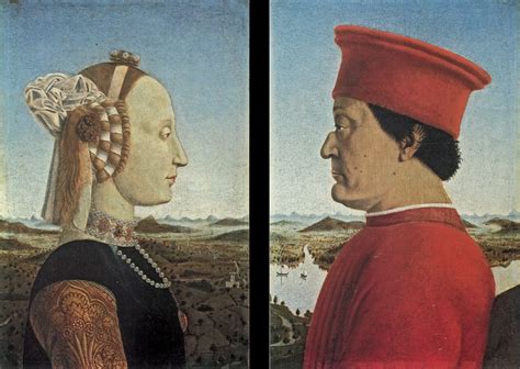 Portraits Of Frederico Da Montefeltro And Battistia Sforza 1465