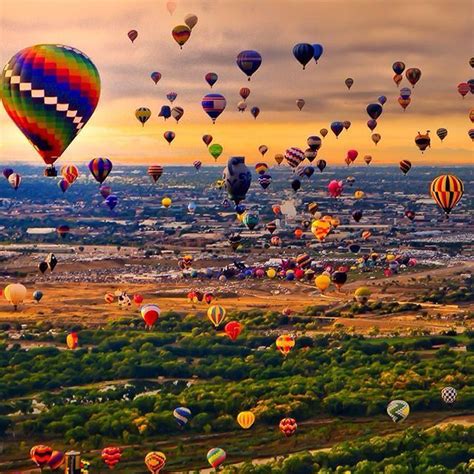 Albuquerque New Mexico Usa Colorful Hot Air Balloons The