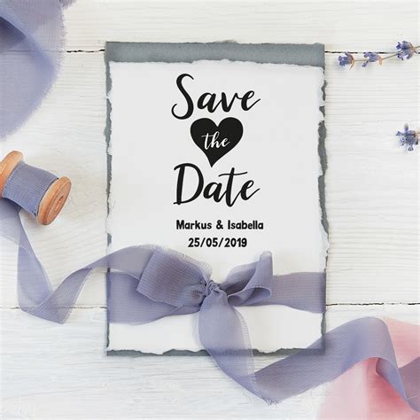 Individueller Stempel Save The Date Für Deine Hochzeit Von Stempel
