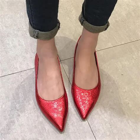 2017 New Casual Womens Shoes Sexy Pointed Toe Women Solid Color Flats
