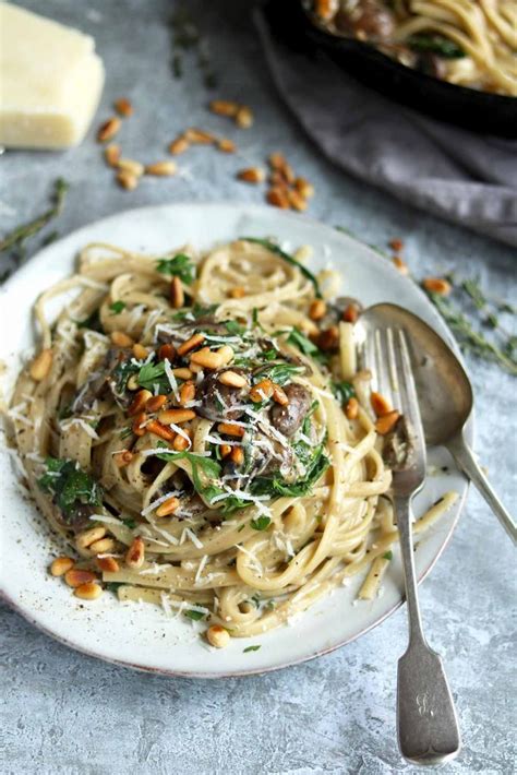 Creamy Spinach And Mushroom Pasta The Last Food Blog