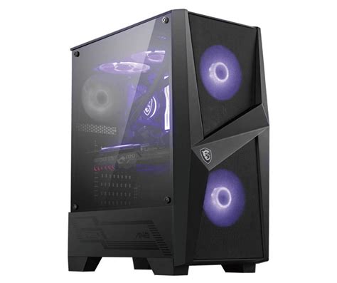 Msi Mag Forge 100m Tg Mid Tower Rgb Gaming Chassis