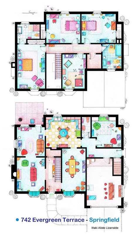 742 Evergreen Terrace Floor Plan Thesimpsons