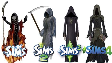 The Sims 1 Vs 2 Vs 3 Vs 4 The Grim Reaper Youtube