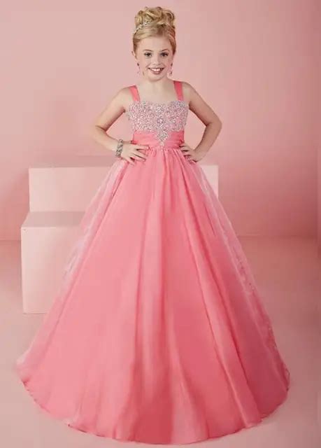 Pretty Pink Beading Ball Gown Flower Girl Dresses 2017 Little Bride