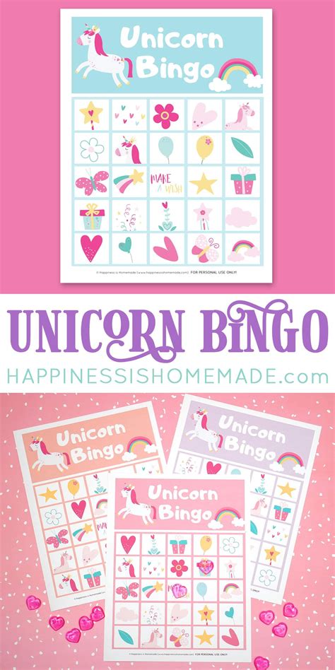 Free Printable Unicorn Bingo Game In 2022 Unicorn Themed Birthday