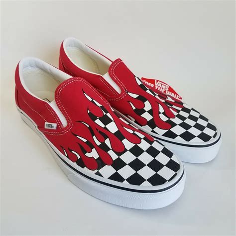 Vans Slip On Checker Flame Red For Sale Kicks Collector