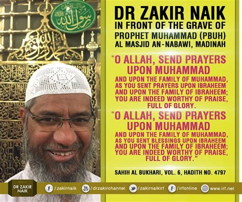 Dr Zakir Naik In Front Of The Grave Of Prophet Muhammad Pbuh Al